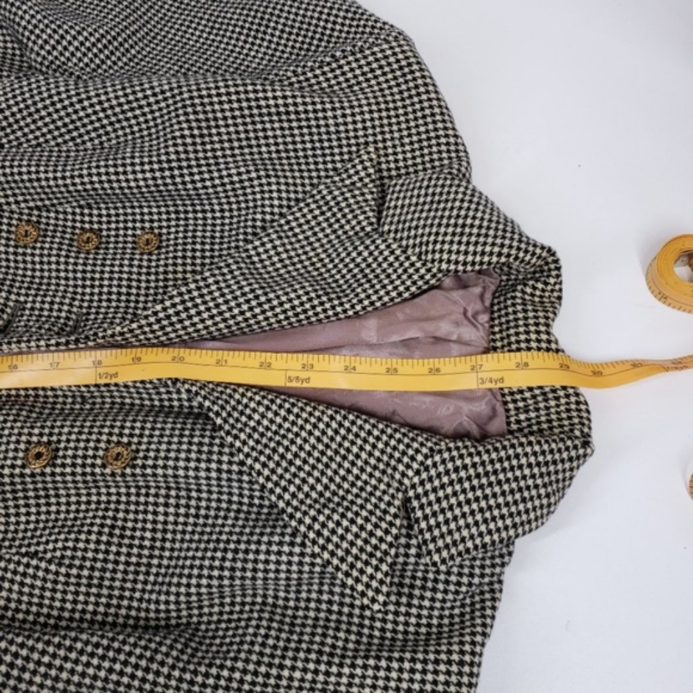 Houndstooth Pattern Riding Style Jacket Coat Small - Picture 9 of 10